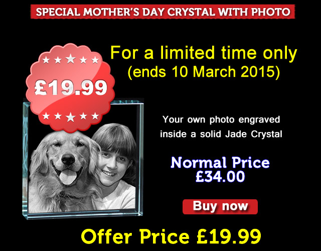 special offers on personalised crystal mothers day gifts